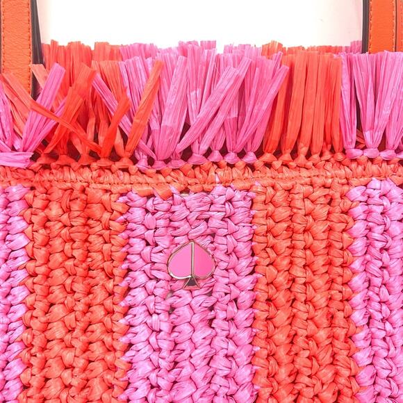 Kate Spade Sam Stripe Straw Tote - Picture 4 of 14